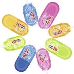 TESA Roller Korrigieren ecoLogo, Blau, Pink, 6 m, 5 mm, 100%, Sichtverpackung, 2 Stück(e)