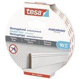 Tesa Montagetape Dubbelzijdig Voor Behang & Pleisterwerk 10 Kg/M - 5 M X 19 Mm.