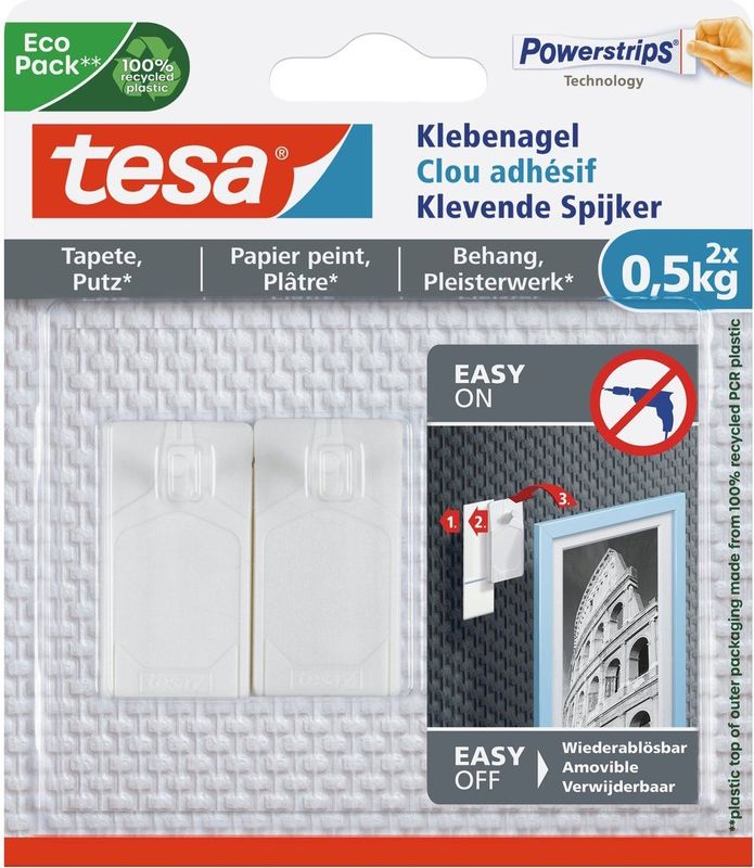 Klevende spijker Tesa behang en pleisterwerk 0.5kg