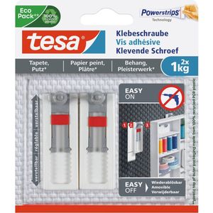 Tesa verstelbare klevende schroef voor behang en pleister, draagkracht 1 kg