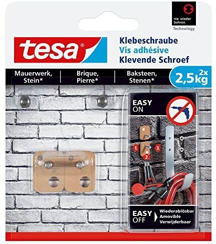 tesa - Klevende Schroeven - Voor Ruwe Oppervlakken - Tot 5kg - Verwijderbaar