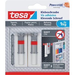 Klevende schroef tesa behang pleister 1kg verstelb | 6 stuks