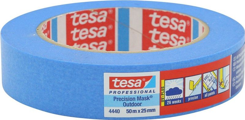 Precision outdoor 04440-00001-00 Kreppband ® Professional Blau (l x b) 50 m x 25 mm 1 St. - Tesa