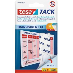Dubbelzijdige kleefpads - TESA - 59404 - TACK - XL- 36 stuks