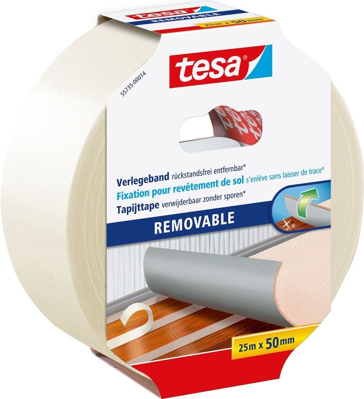 tesa - REMOVABLE 55735-00014-11 - Bevestigingstape - Beige - 25 m x 50 mm