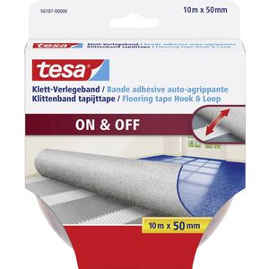 tesa - Tapijttape - Klevend - Haakknoptechnologie - Geschikt voor Harde Ondergrond