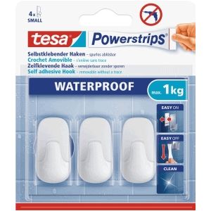 Tesa 597820000000 Mini-haken, wit, 3-delige set