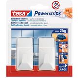 tesa Powerstrips haken L rechthoekig, wit