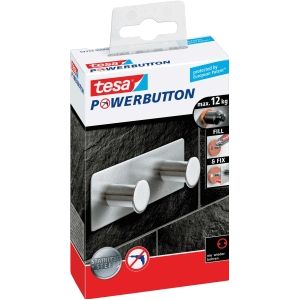 Tesa 59333 powerbutton classic hakenrek duo RVS