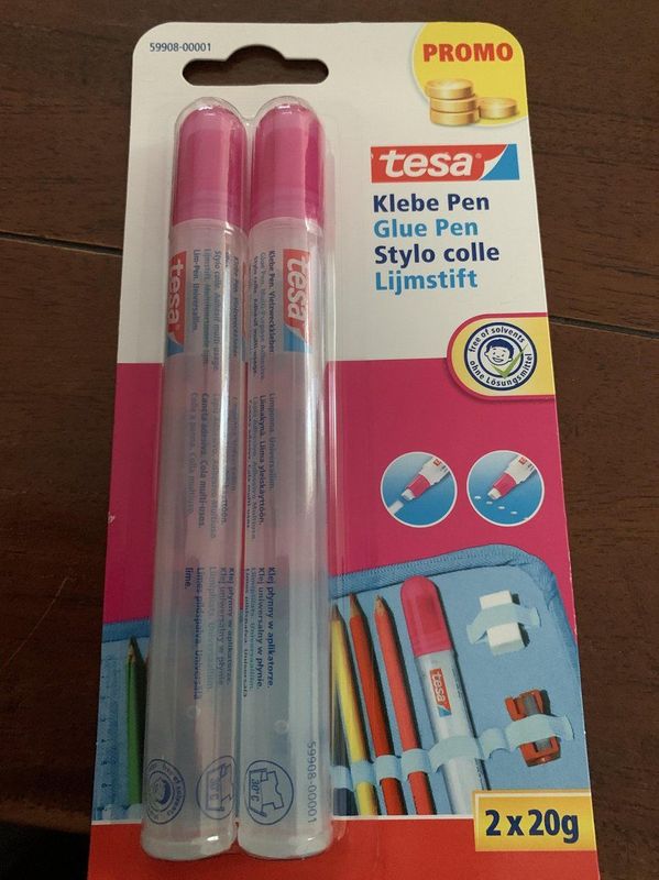 Klebepen Vielzweckkleber 20g VE=2 St&#252;ck blau pink sortiert