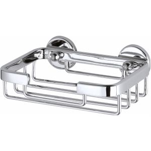 Tesa Aluxx Zeepmandje 9.8x15x4.3cm zonder boren Zelfklevend Verchroomd aluminium chroom