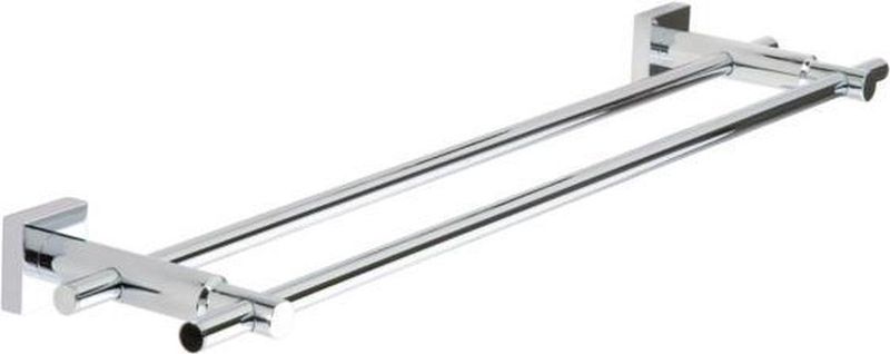 tesa® Hukk dubbele handdoekhouder, hoogglans verchroomd metaal, zelfklevend, 156 mm x 700 mm x 50 mm