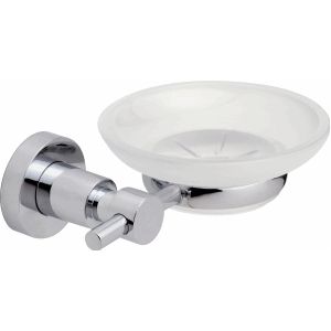 tesa® Loxx zeephouder, hoogglans verchroomd metaal, zelfklevend, 115 mm x 147 mm x 50 mm