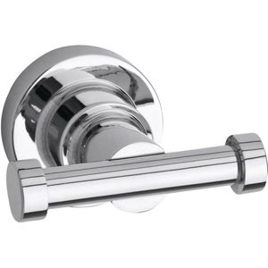 tesa - Badjashaak - Hoogglans Verchroomd Metaal - Dubbele Haak - Waterproof