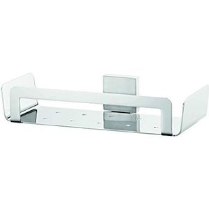 tesa® Exxclusiv douchemandje, zelfklevend, roestvrijstalen look, verfijnd ontwerp, 116 mm x 268 mm x 52 mm