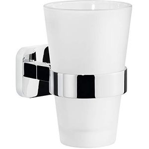 tesa® Elegaant bekerhouder, zelfklevend, verchroomd, 119 mm x 79 mm x 124 mm