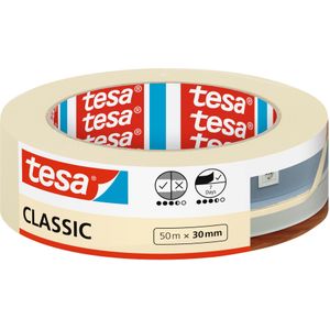 tesa Classic 52805-00000-03 Schilderstape Wit (l x b) 50 m x 30 mm 1 stuk(s)