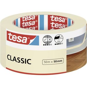 tesa - Classic 52807-00000-03 - Schilderstape - Wit - 50 m x 50 mm - 1 stuk