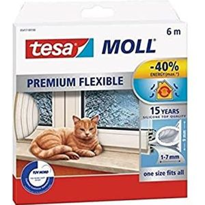 Tesamoll - Premium Flexibele Afdichting - Wit - Siliconen - 6 m x 9 mm