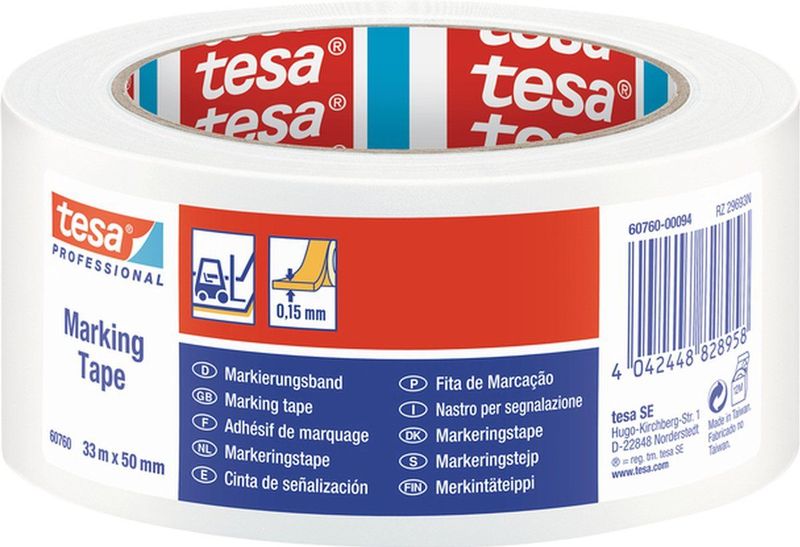 Markeringstape tesa prof 60760 pv1 50mmx33m wt | 6 stuks