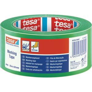 Tesa - Markeringse 60760 PVC 50mmx33m groen | Stuk a 1 rol | 6 stuks