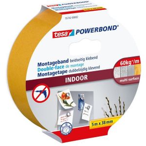 tesa - Powerbond Indoor - Klustape - Wit - 5 m x 38 mm