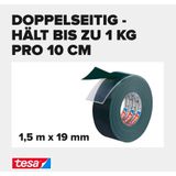 Tesa Montagetape Outdoor Dubbelzijdig Klevend Zwart 1,5m x 1,9cm