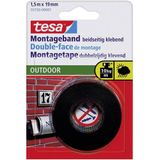 Tesa Montagetape Outdoor Dubbelzijdig Klevend Zwart 1,5m x 1,9cm