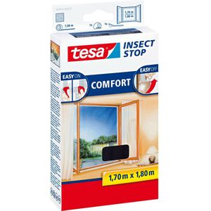 tesa Insect Stop Comfort Vliegenhor - Antraciet - Voor Ramen