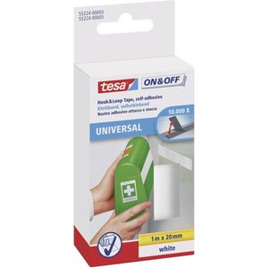 Tesa Velcro Klittenband 55224 WIx 1000 Wit
