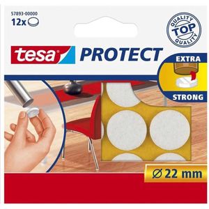 Beschermvilt tesa anti-kras ø22mm wit 12st