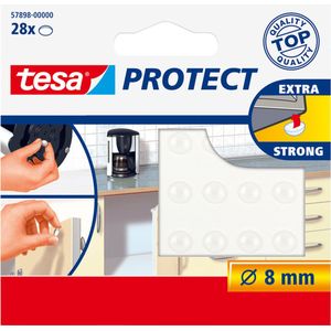 Anti-slip en geluiddempers tesa® Protect rond Ø8mm transparant 28 stuks
