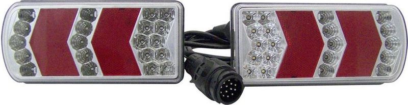 Berger & Schröter Aanhangerverlichtingsset 13-polig Knipperlicht, Remlicht, Kentekenverlichting, Mistachterlicht, Refle