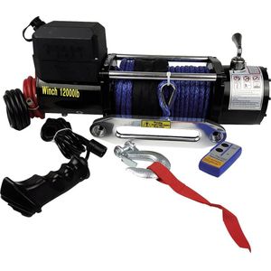 Profi-Seilwinde 12 V, 10800 kg mit Synthetikseil