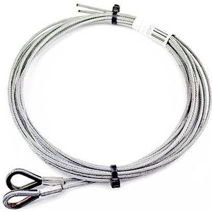 Hörmann Draad kabels beslag Z (grootte: 3 mm, lengte 2695 cm, van hoogwaardig staal, met touwname, duurzaam en robuust, voor garagedeuren) 3064351