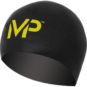 Michael Phelps Race Cap - Badmuts - Volwassenen - L - Zwart/Geel