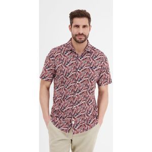 Lerros - Overhemd - Mulberry - Katoen - Korte Mouwen