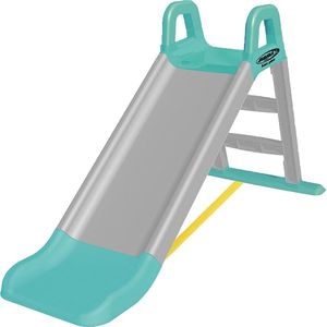 JAMARA 460549 - Funny Slide glijbaan - van robuuste kunststof, schuifuitloop voor zachte landing, brede treden en veiligheidshandgrepen, stabilisatiekabel, grijs