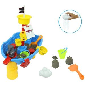 Sand- und Wassertisch Junior 29,5 x 58 cm Blau 21-teilig.
