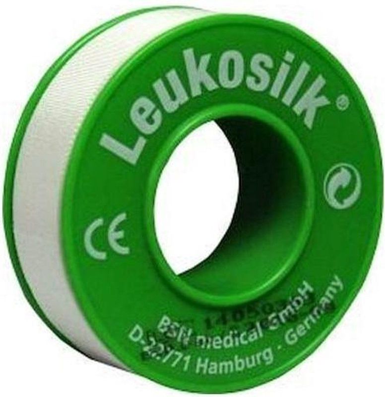 Leukosilk - Hechtpleister - Wit - Kunstzijde - 1,25cm x 9,2m - 24 Rol