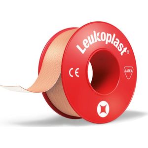 Leukoplast, hechtpleister met klemring 1,25cm x 5m, doosje 24 stuks