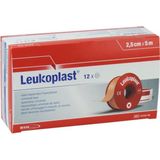 Leukoplast, hechtpleister met klemring 2,5cm x 5m, doosje 12 stuks