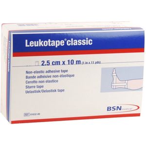 Leukotape - Classic - Verbandhechters - 10m x 2,5cm - 12 Rollen