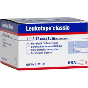 Leukotape Classic - Verbandhechter - Wit - 100% Katoen - 3.75cm x 10m