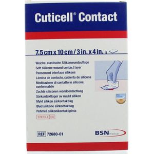 Cuticell Contact Siliconen Wondlaag 7,5 x 10 cm - 5 Stuks