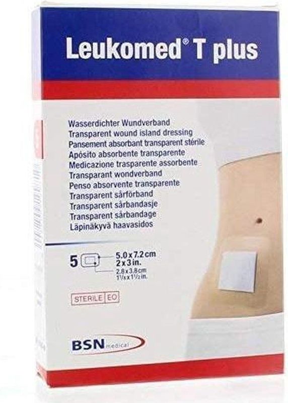Leukomed - T Plus - Wondverband - Transparant - Steriel en Waterdicht, 5 Stuks