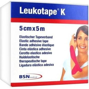 Leukoplast - Leukotape K - Kinesiotape - Rood - 5cm x 5m
