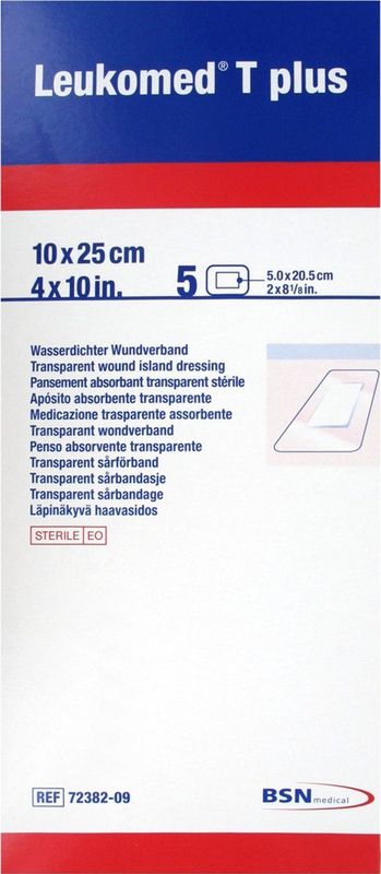 Essity - Leukomed T Plus - Verband - Transparant - 10 x 25 cm
