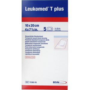 Leukomed T PLUS - Eilandpleister - Waterdicht - 10 x 20 cm - 5 Stuks