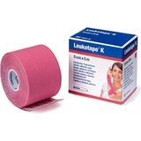 Essity - Leukotape K - Kleefwindel - Roze - Elastisch - 5cm x 5m